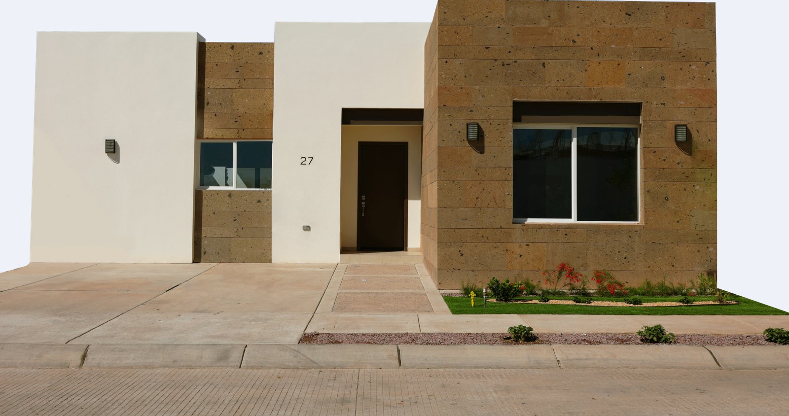 Fachada de la residencia del primer premio, número 27