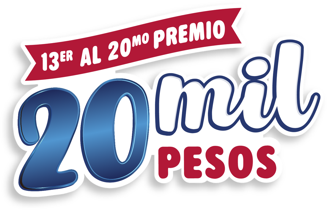 13er al 20mo premio. 20 mil pesos